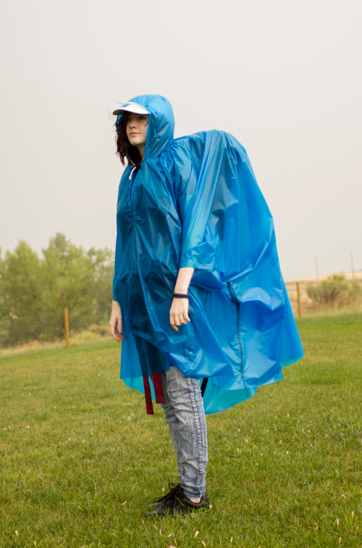 Poncho for hire in Moshi, Tanzania